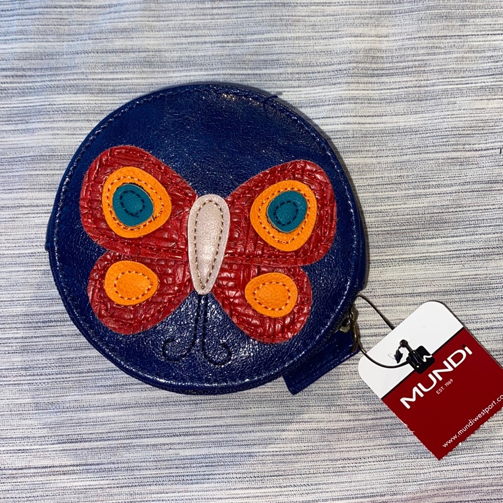 MUNDi Adorable Round Pocket Pets Coin Purse Butterfly 🦋 - Picture 1 of 3